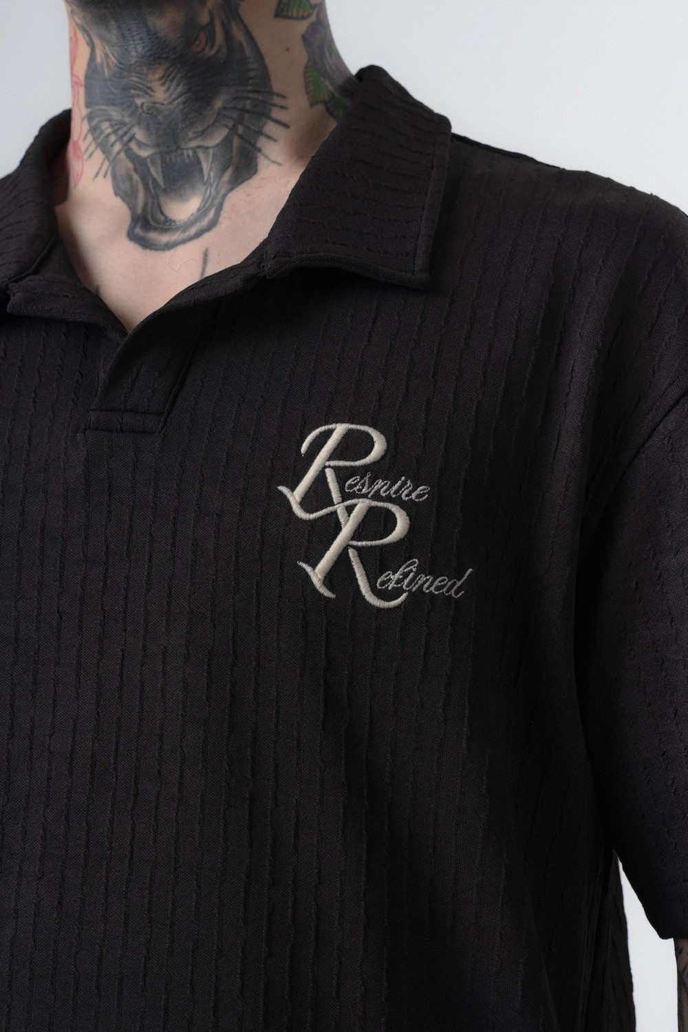 Respire Erkek Respire Relined Yazılı Regular Fit T-Shirt Şort Takım Bej görsel 6