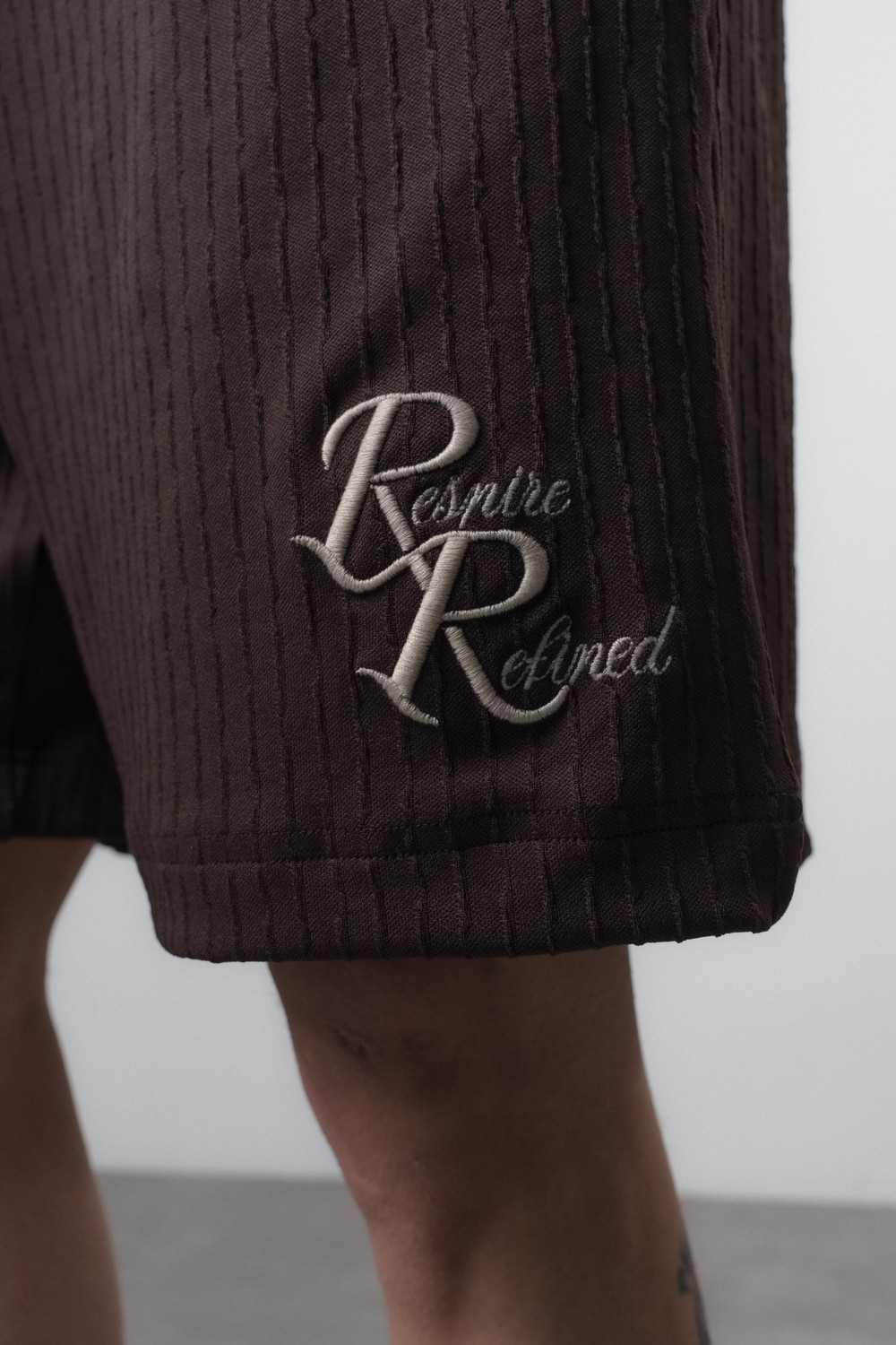 Respire Erkek Respire Relined Yazılı Regular Fit T-Shirt Şort Takım Bej görsel 3