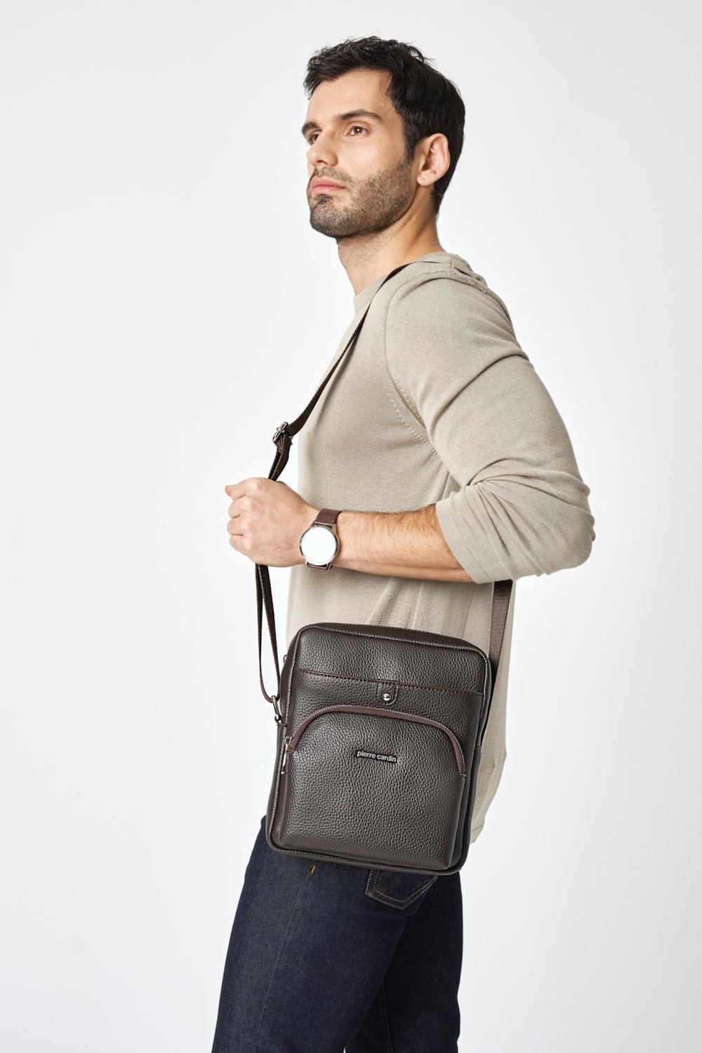 Pierre Cardin Kahverengi Portföy Erkek Çanta Ergonomik Tasarım ve Şık Görünüm ile Günlük Kullanım İçin 04Pc001431-Kh görsel 6