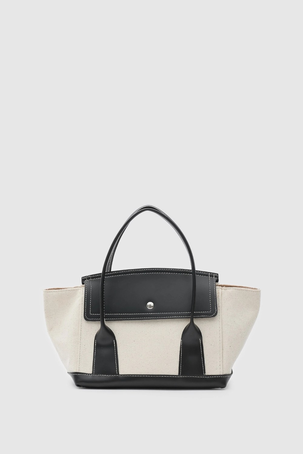 Shule Bags Suede Garnili Kanvas El ve Çapraz Kahve görsel 3