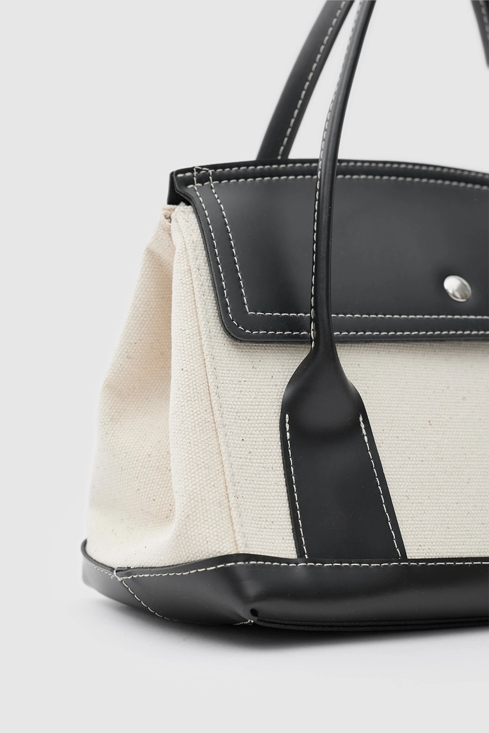 Shule Bags Suede Garnili Kanvas El ve Çapraz Kahve görsel 4