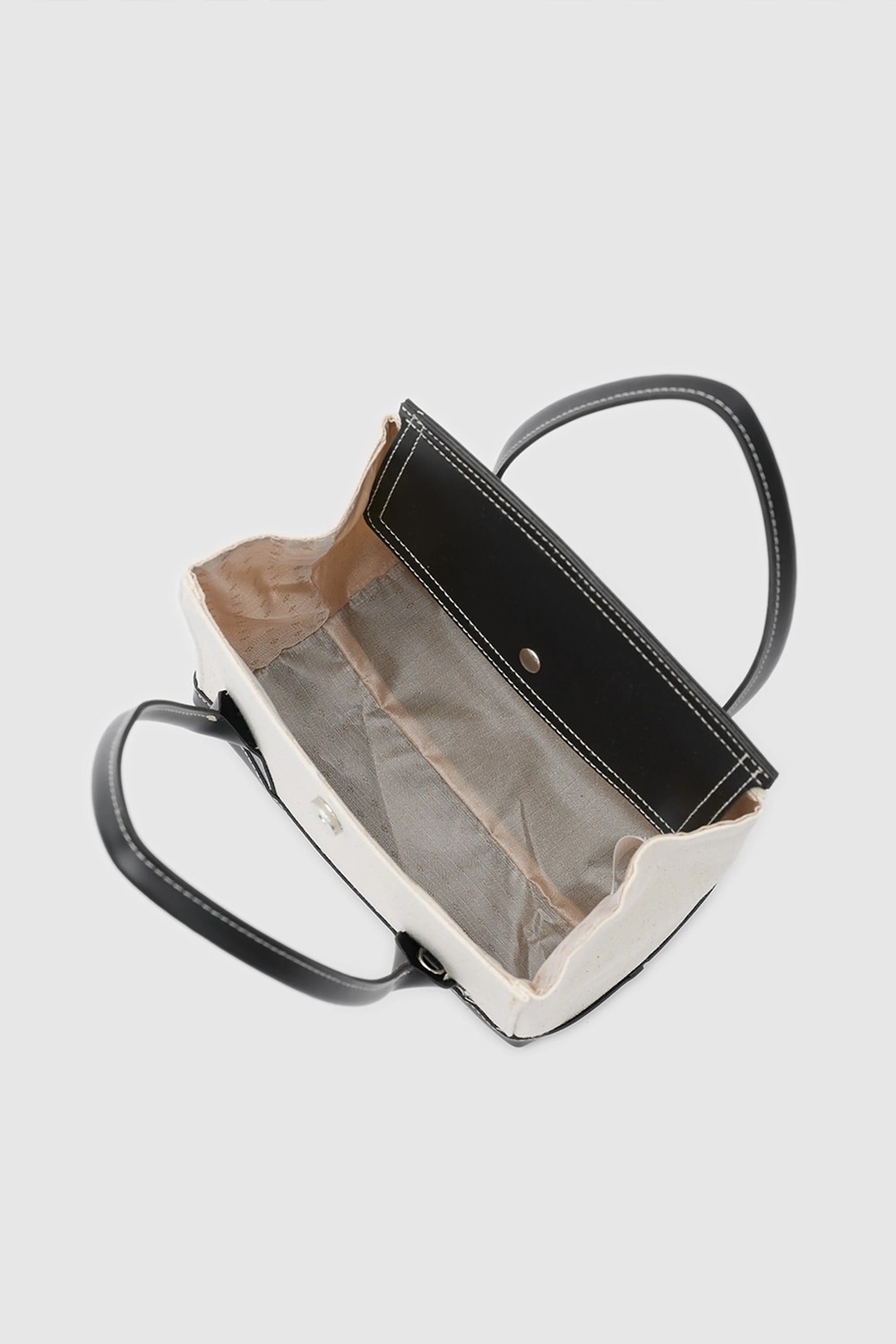 Shule Bags Suede Garnili Kanvas El ve Çapraz Kahve görsel 6