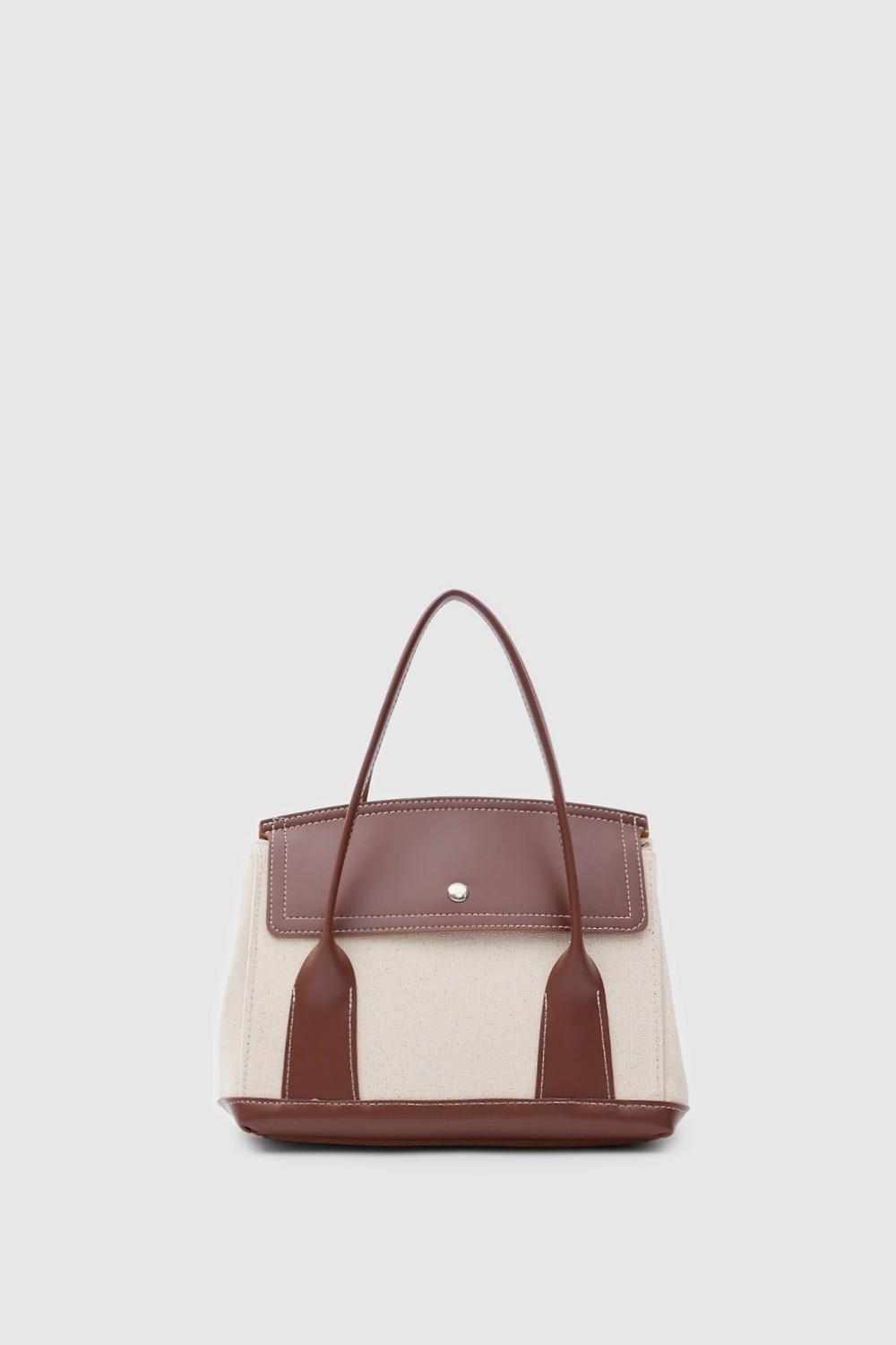 Shule Bags Suede Garnili Kanvas El ve Çapraz Kahve görsel 8