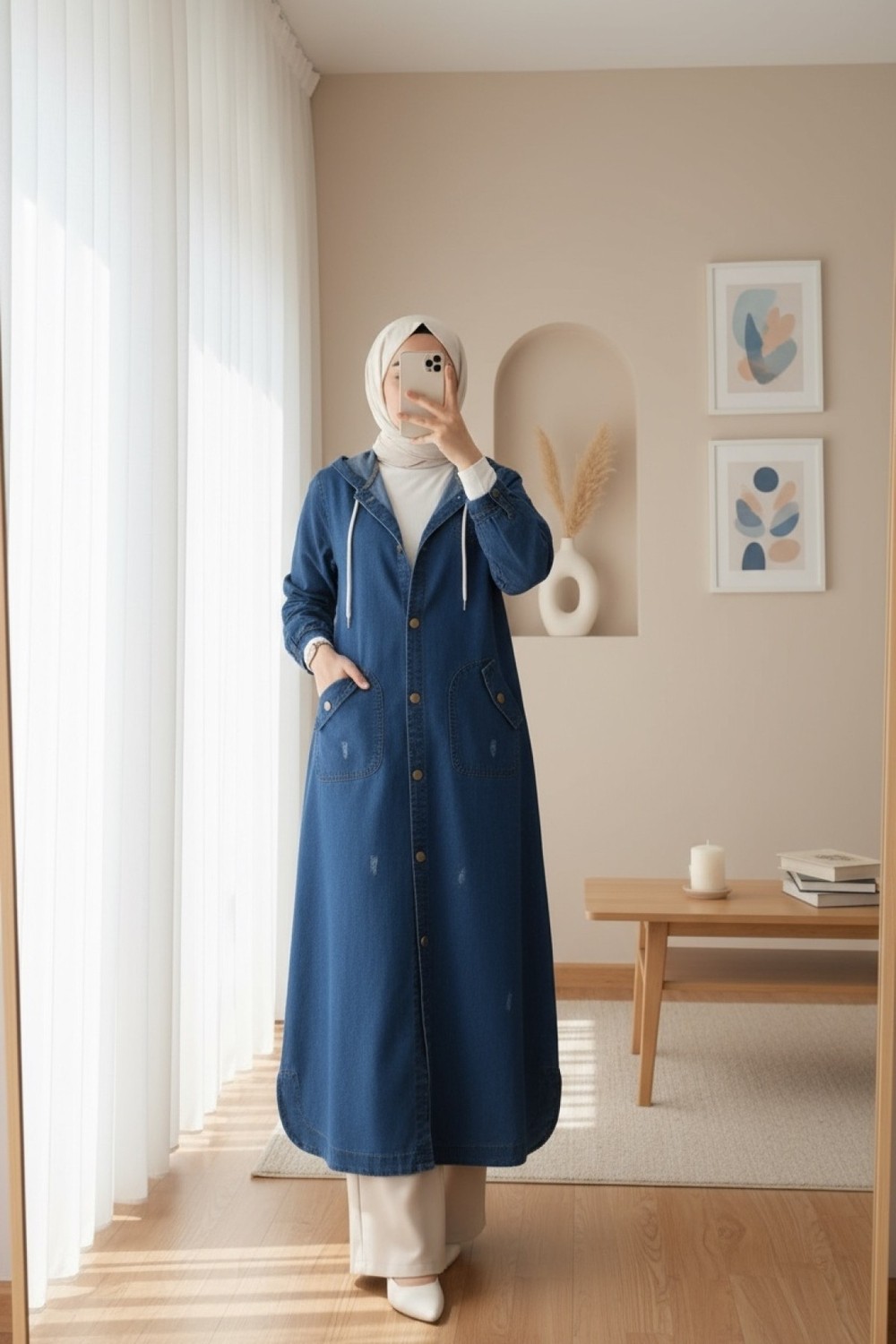 Moda Morfo Katlama Cep Kot Kap -Siyah görsel 8