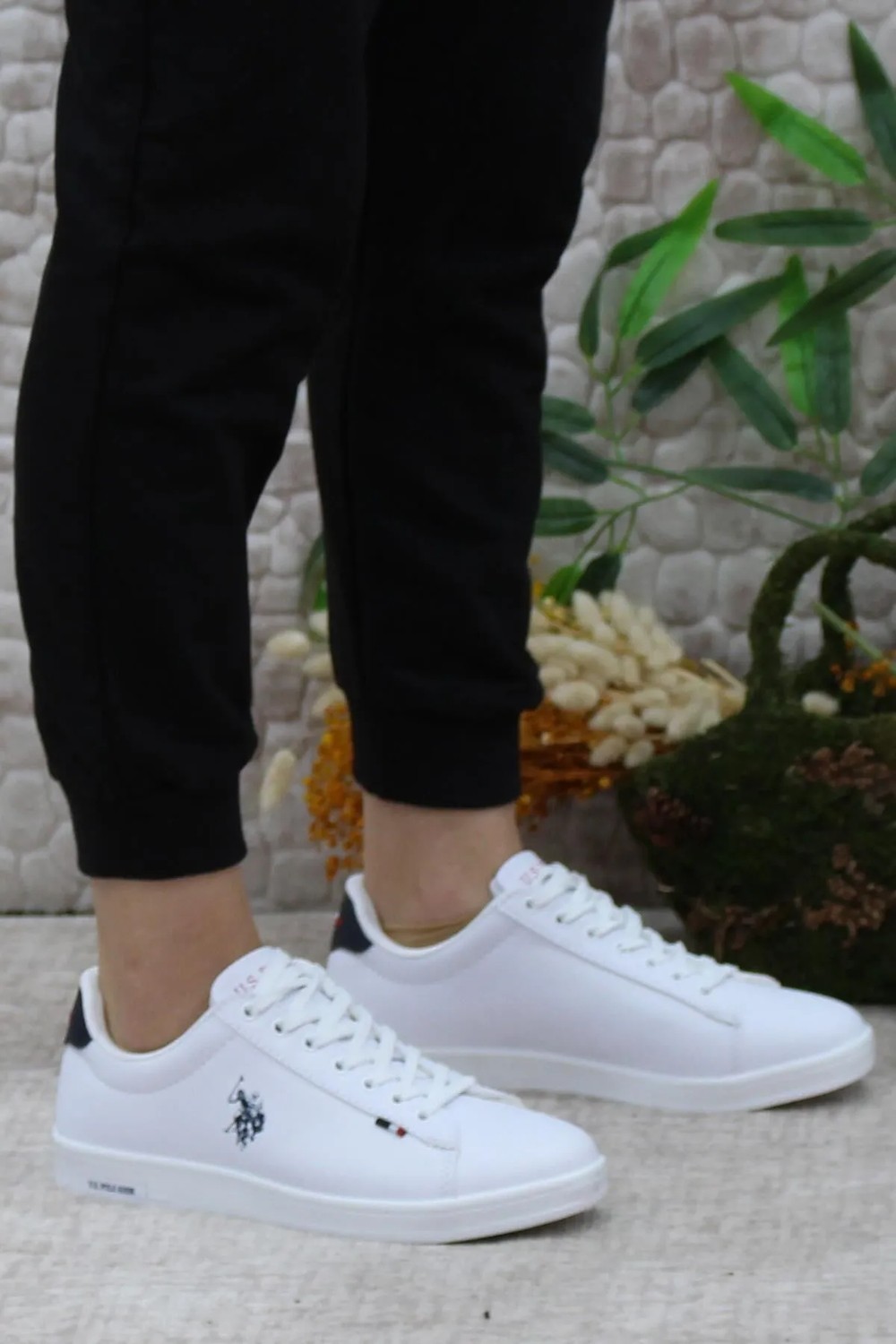 U.S. Polo Assn. Anatomik Unisex Sneaker Ayakkabı Suni Deri Beyaz Kauçuk Tabanlı Günlük Kullanım görsel 7