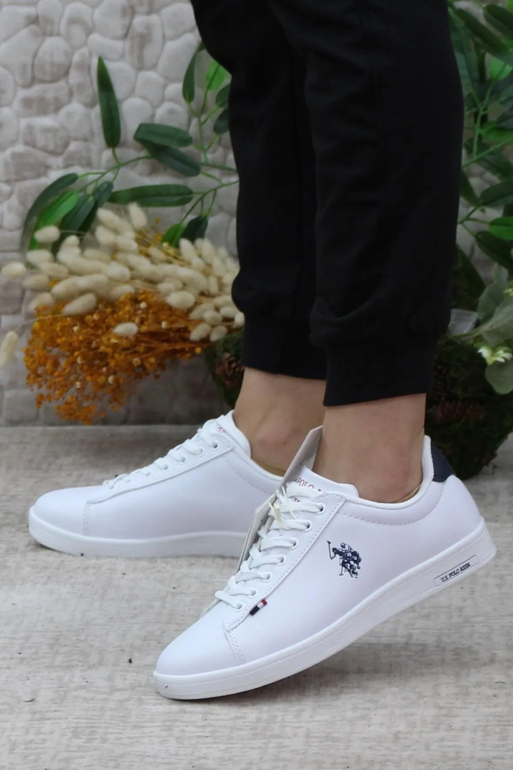 U.S. Polo Assn. Anatomik Unisex Sneaker Ayakkabı Suni Deri Beyaz Kauçuk Tabanlı Günlük Kullanım görsel 8