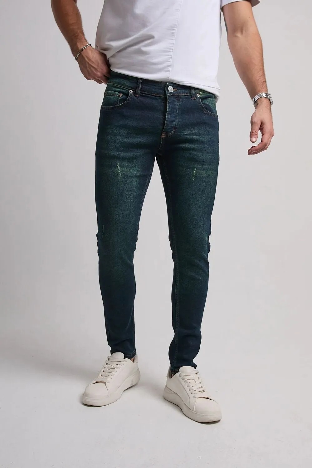 Enerjin Erkek Slim Fit Likralı Kot Pantolon Siyah Tırnaklı