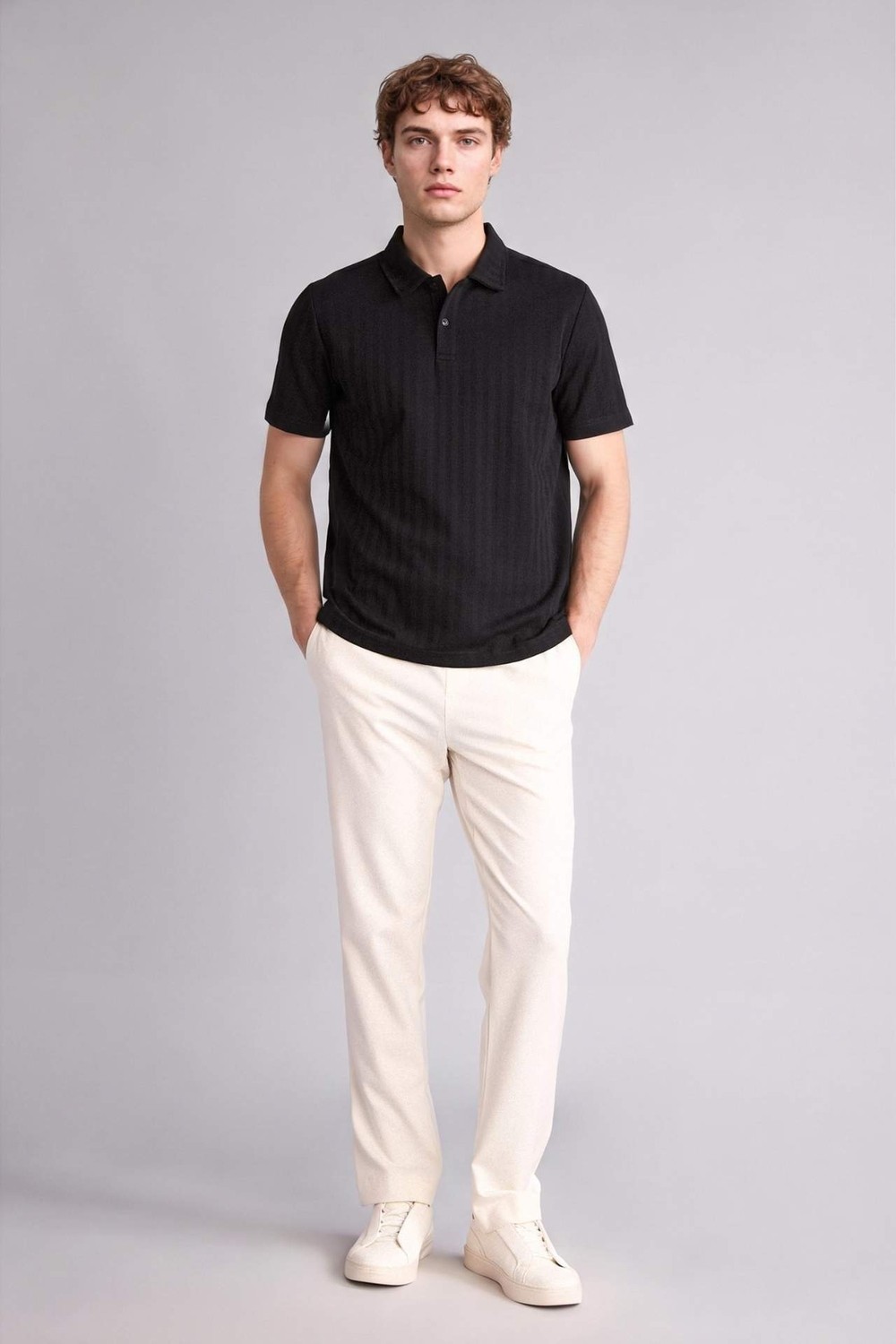 DeFacto Pamuklu Regular Fit Kısa Kollu Polo Tişört H5936AX26SM görsel 2