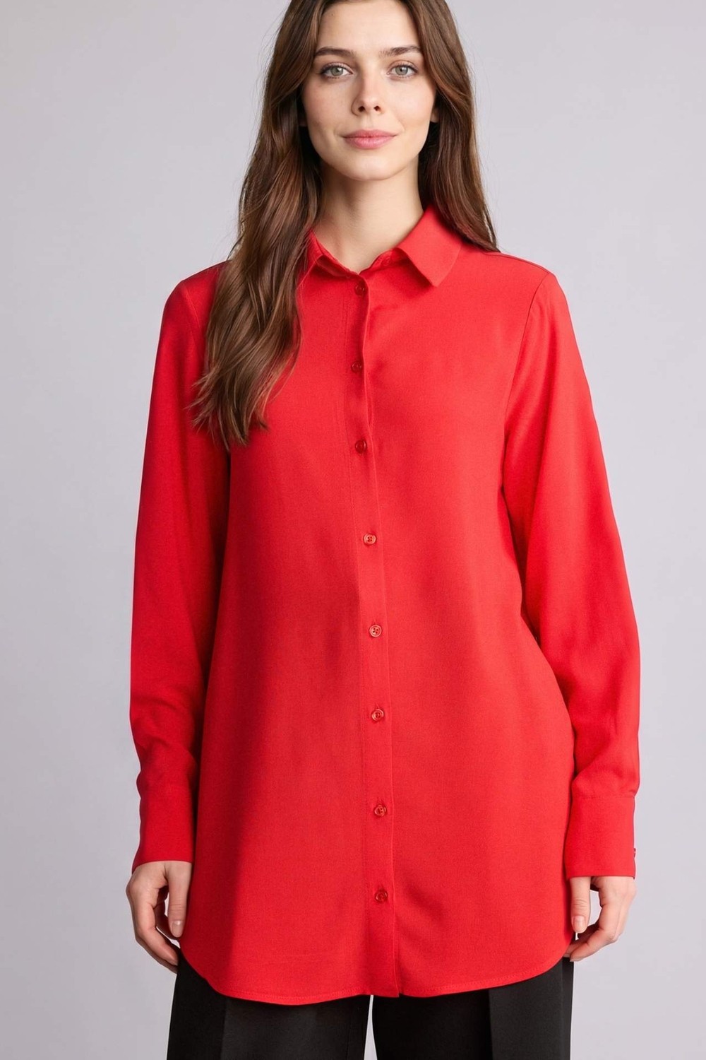 DeFacto Regular Fit Basic Uzun Kollu Tesettür Gömlek Tunik Z3538AZ26SP