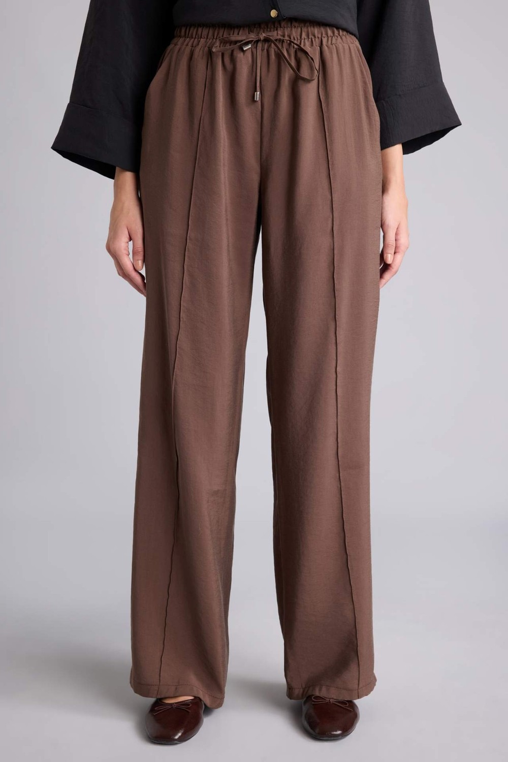 DeFacto Wide Leg Yüksek Bel Modal Pantolon E8235AX26SM görsel 4