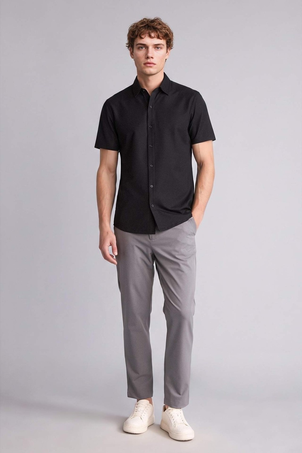 DeFacto Esnek Kumaş Slim Fit Kısa Kollu Gömlek G7408AX26SM görsel 7