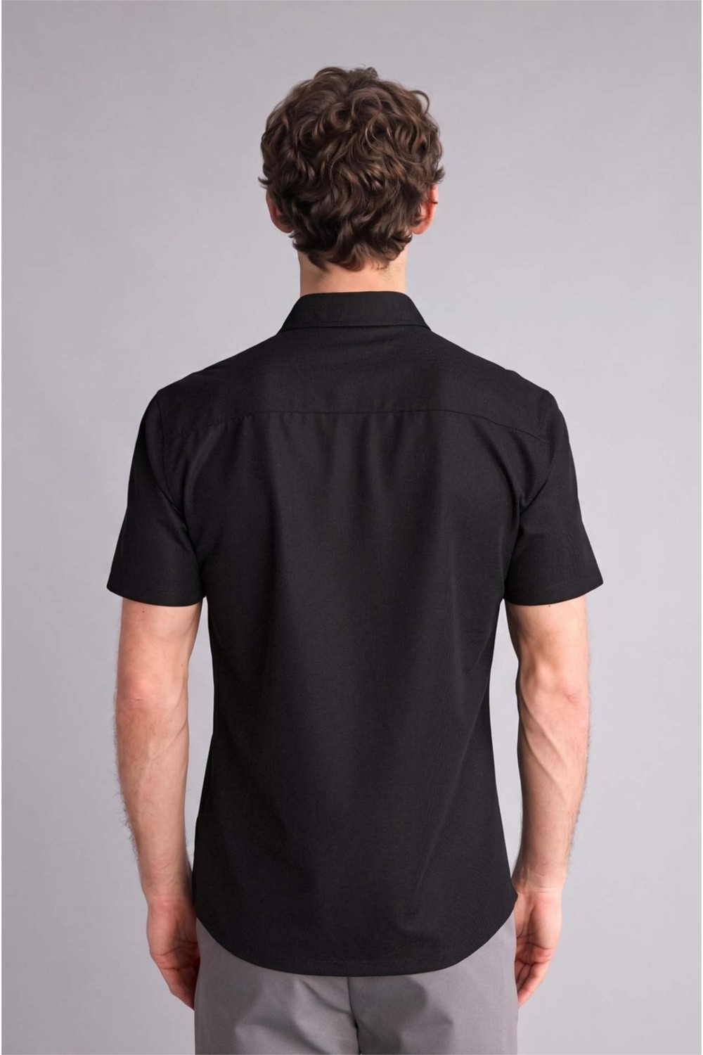 DeFacto Esnek Kumaş Slim Fit Kısa Kollu Gömlek G7408AX26SM görsel 8