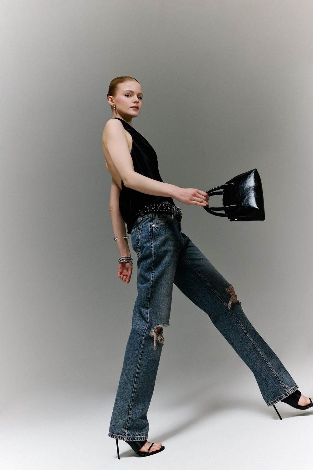 DeFacto %100 Pamuk Slim Fit Yırtık Detaylı Düşük Bel Jean H1080AX26SM görsel 2