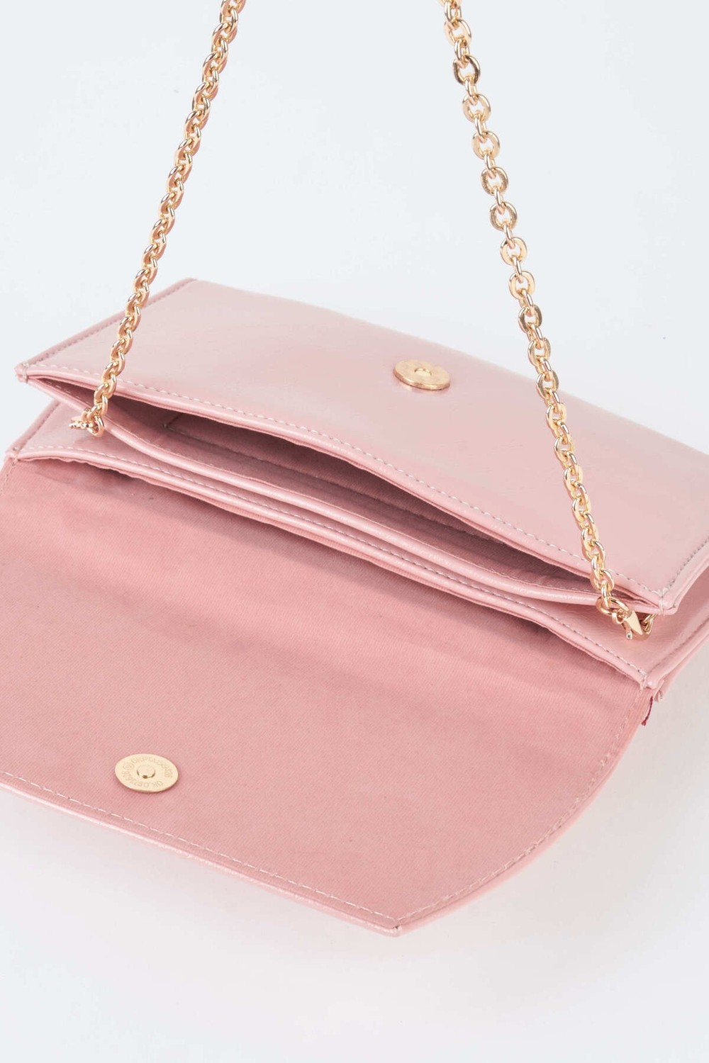 Vivaq Kadın Pudra Zarf Tasarım 2 Bölmeli Mini Zincir Askılı Çıt Çıt Kapama Clutch Ve El Çantası görsel 4