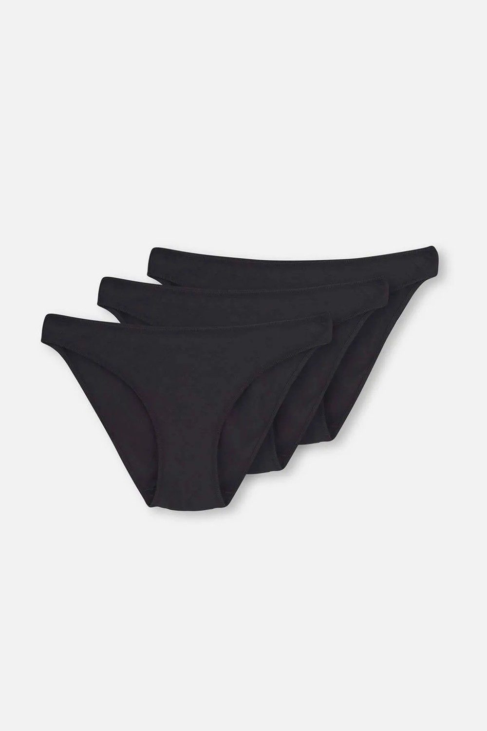 Dagi Kadın 3'Lü Slip Siyah %95 Cotton %5 Elestane Nefes Alabilir Kumaş görsel 4
