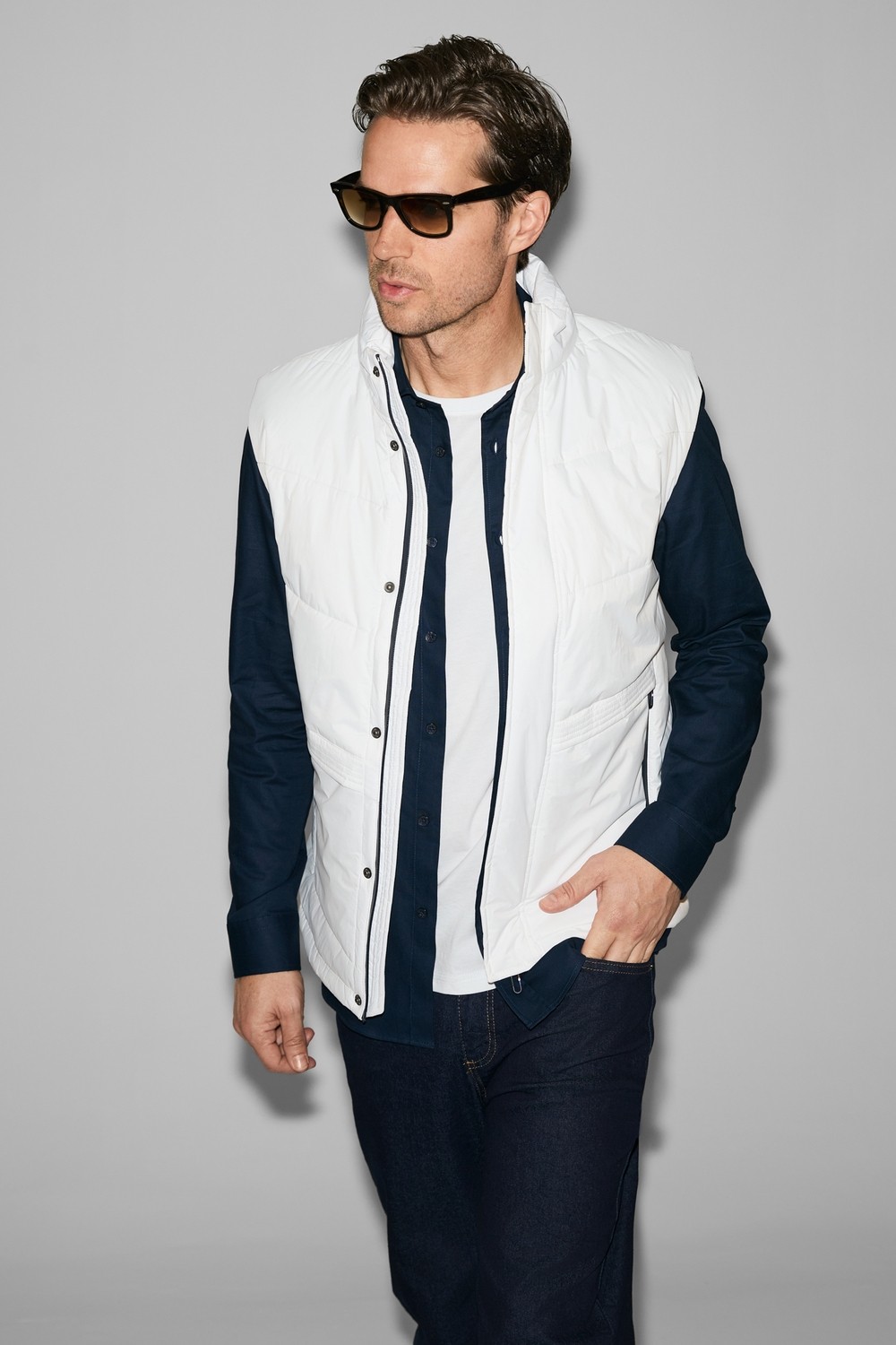 U.S. Polo Assn. Erkek Beyaz Yelek 50318825-VR013