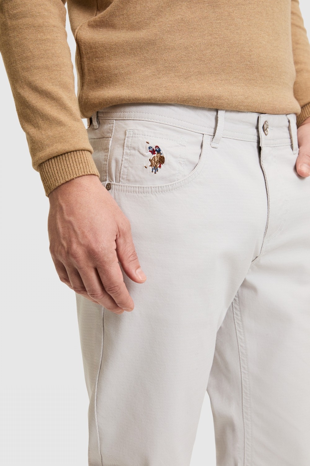 U.S. Polo Assn. Erkek Taş Kanvas / Chino Pantolon 50322356-VR049 görsel 5