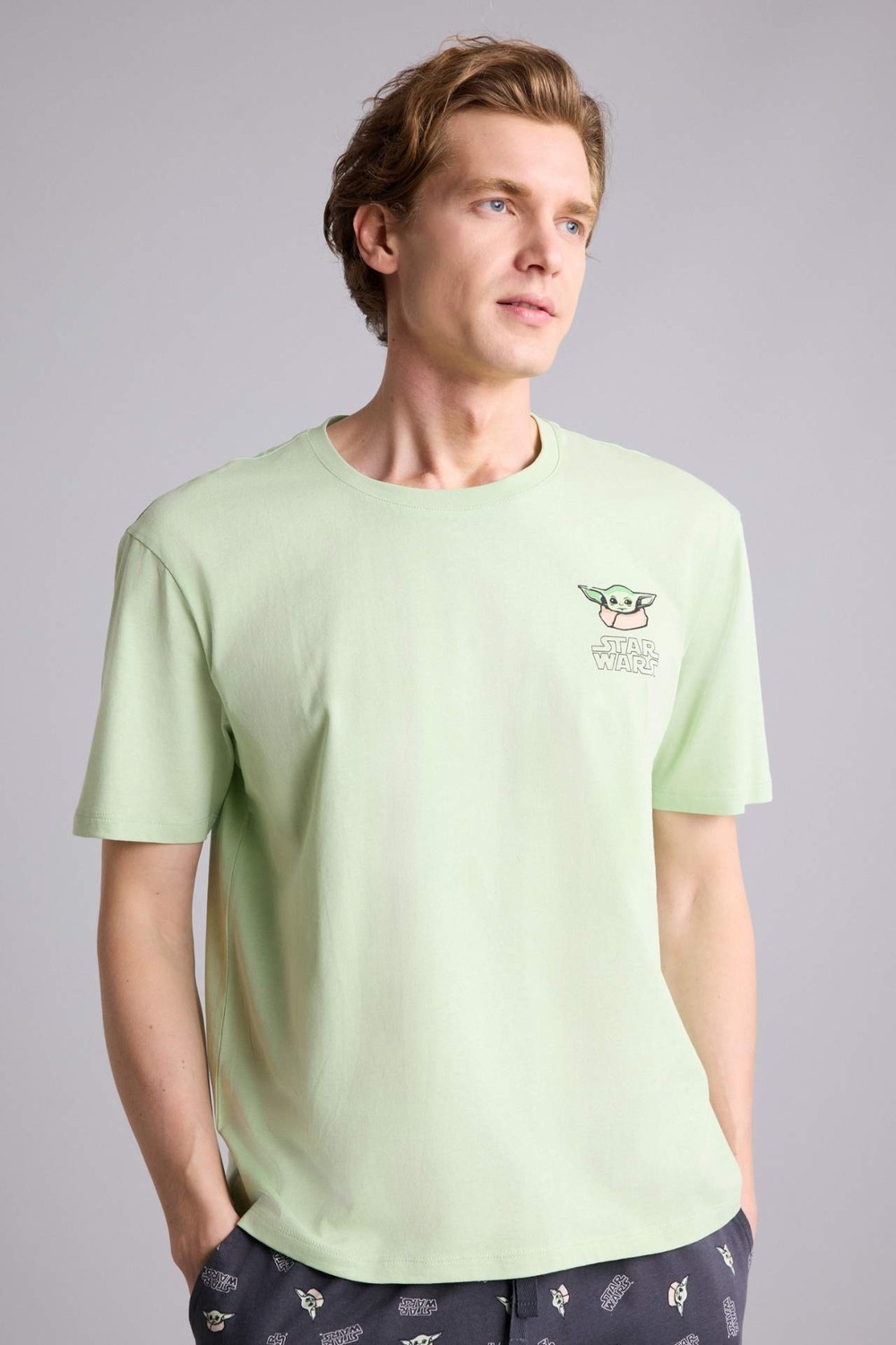 DeFacto Star Wars-Mandalorıan Regular Fit Kısa Kollu 2'li Takım H0994AX26SP görsel 5