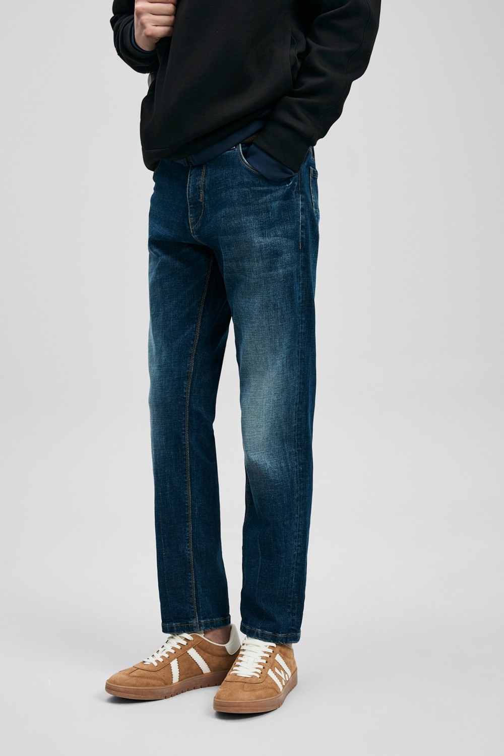 Lufian Alex Smart Jean Erkek Pantolon Slim Fit İndigo görsel 2