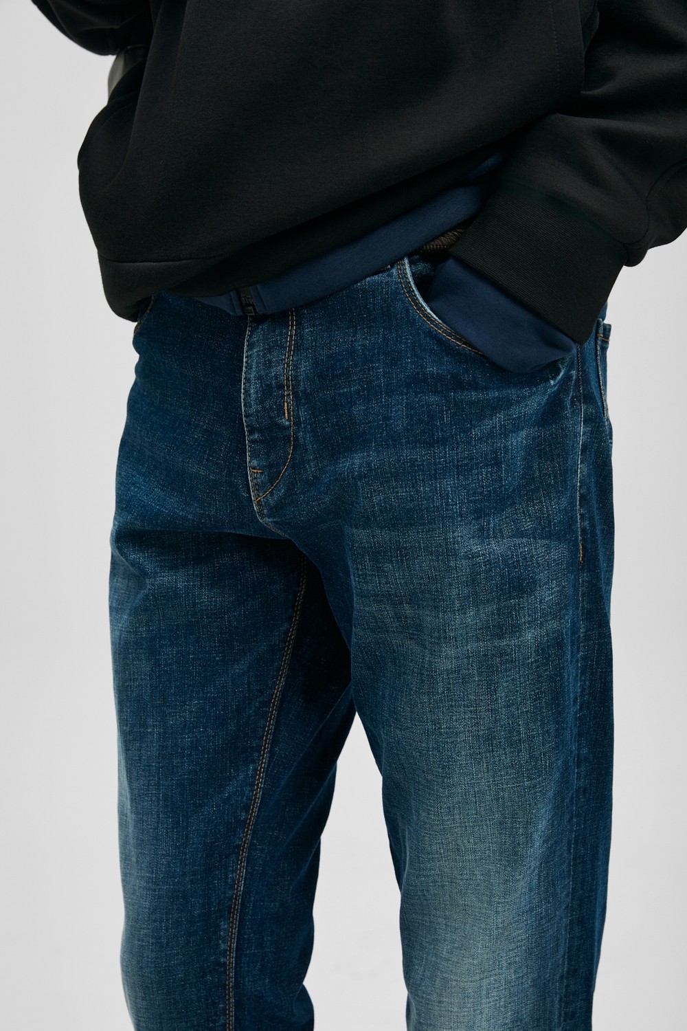 Lufian Alex Smart Jean Erkek Pantolon Slim Fit İndigo görsel 5