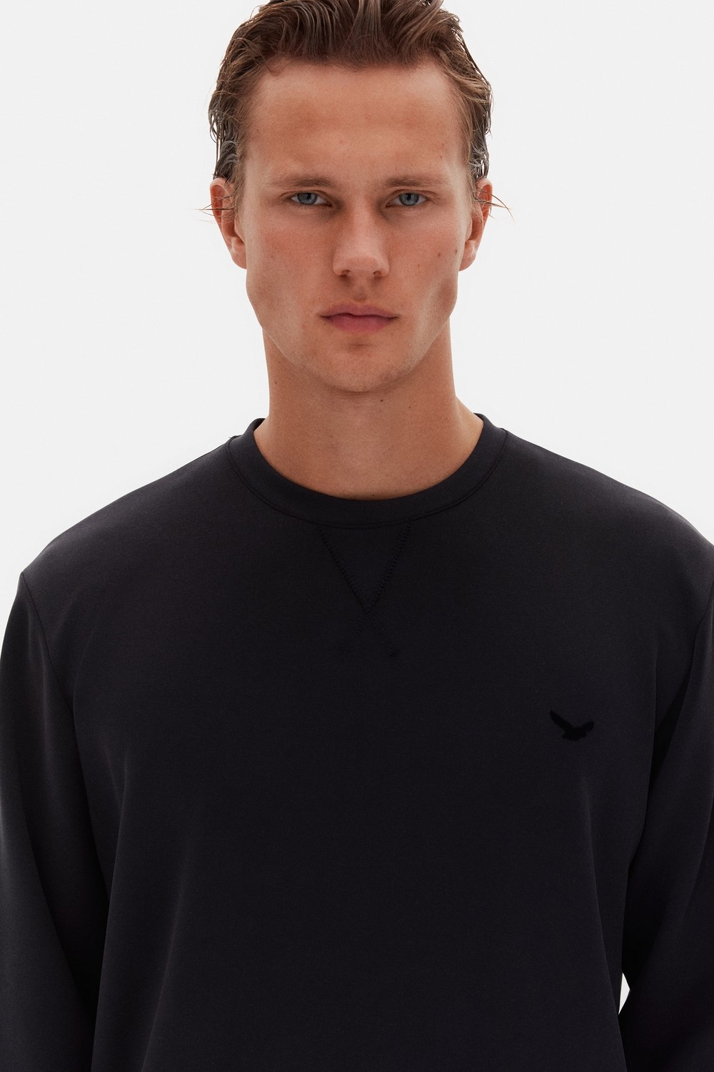 D'S Damat Ds Damat Regular Fit Ekru Düz Sweatshirt görsel 2