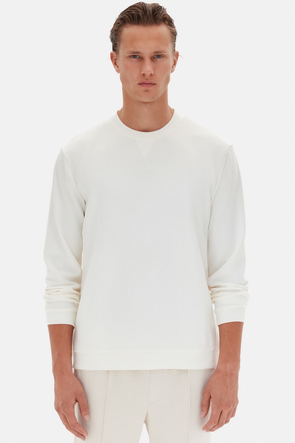 D'S Damat Ds Damat Regular Fit Ekru Düz Sweatshirt görsel 6