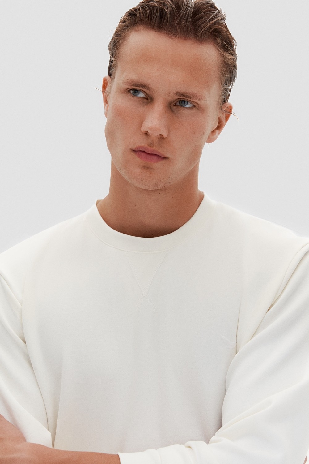 D'S Damat Ds Damat Regular Fit Ekru Düz Sweatshirt görsel 8