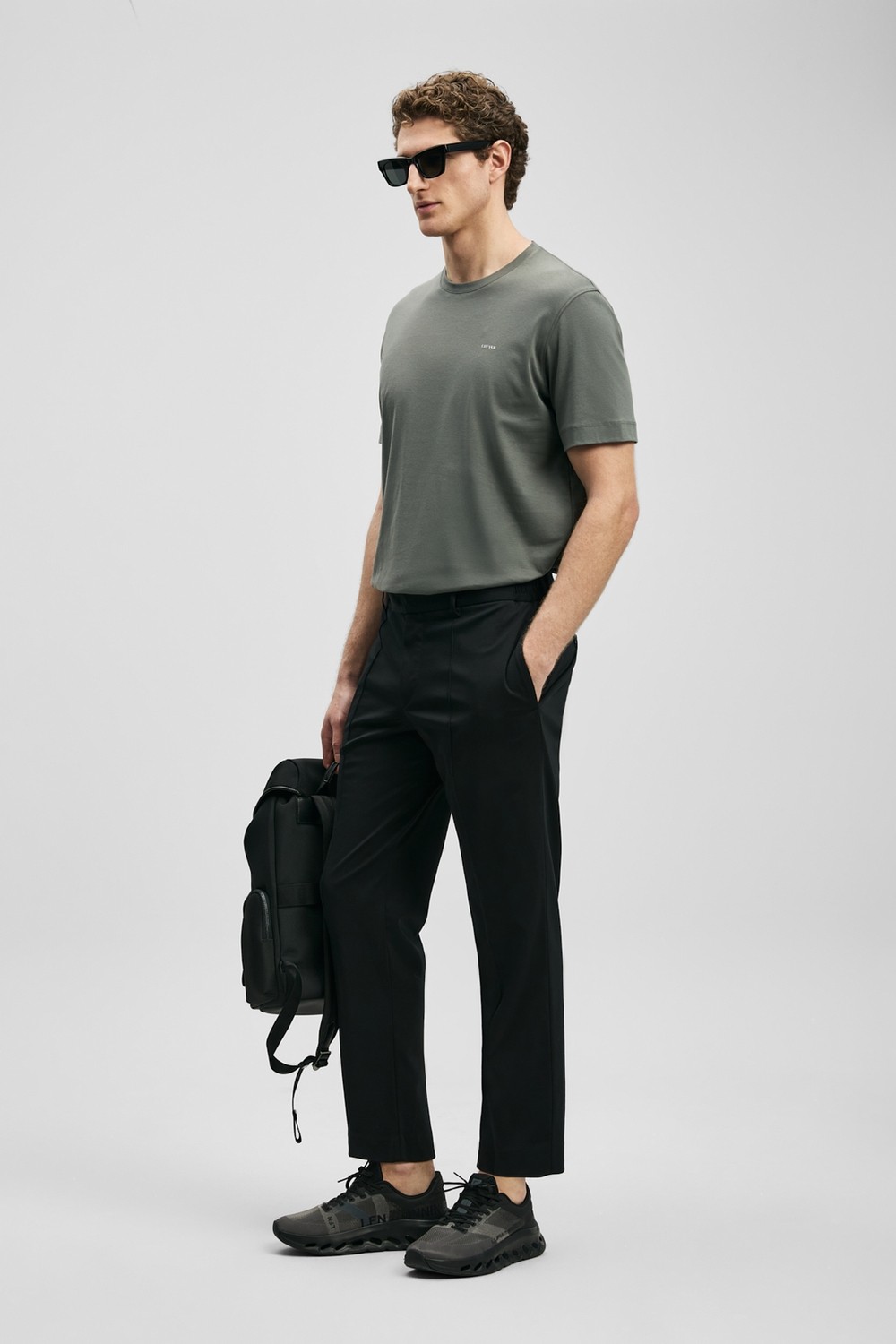 Lufian Sam Smart Erkek Chino Pantolon Slim Fit Siyah görsel 2