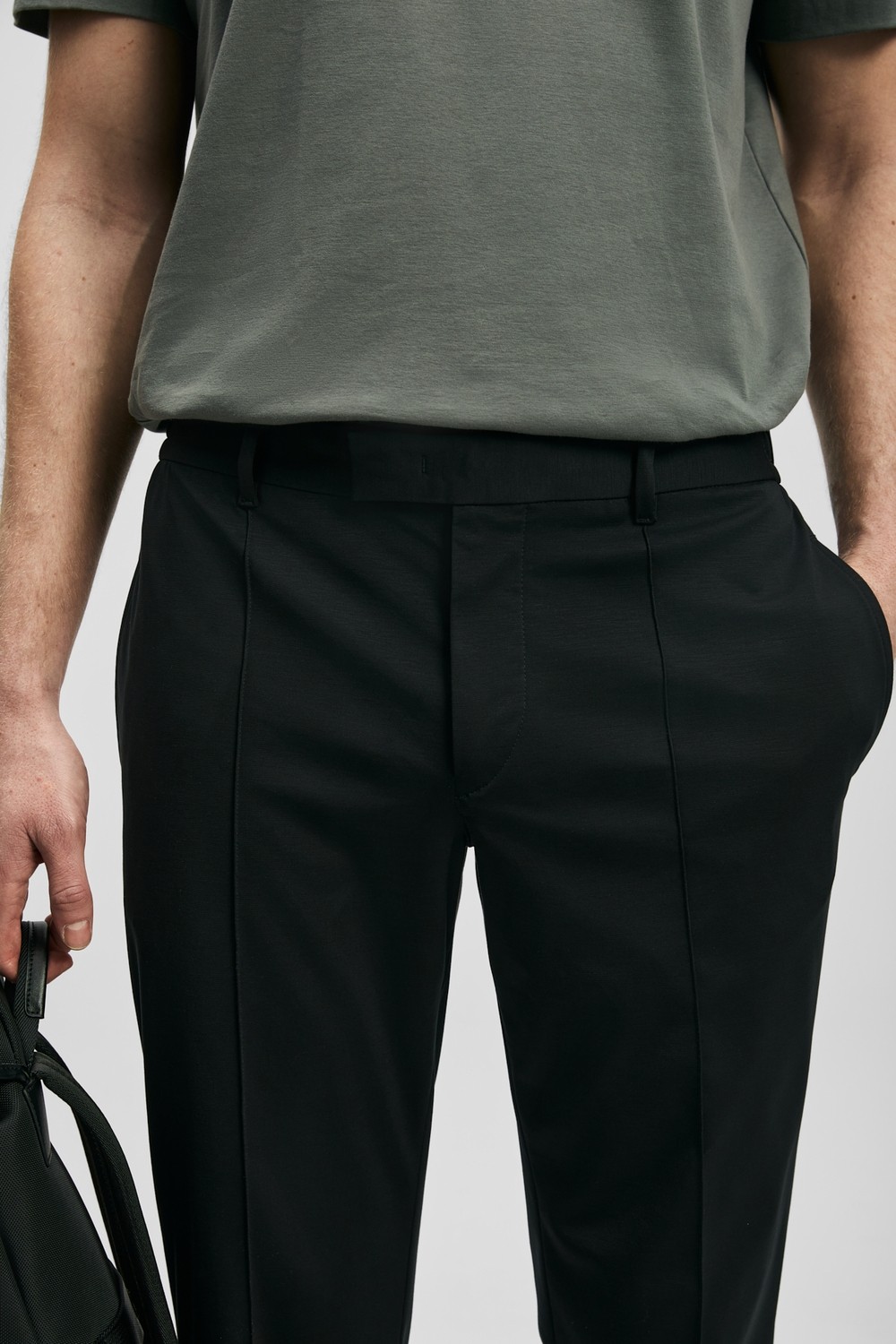 Lufian Sam Smart Erkek Chino Pantolon Slim Fit Siyah görsel 4