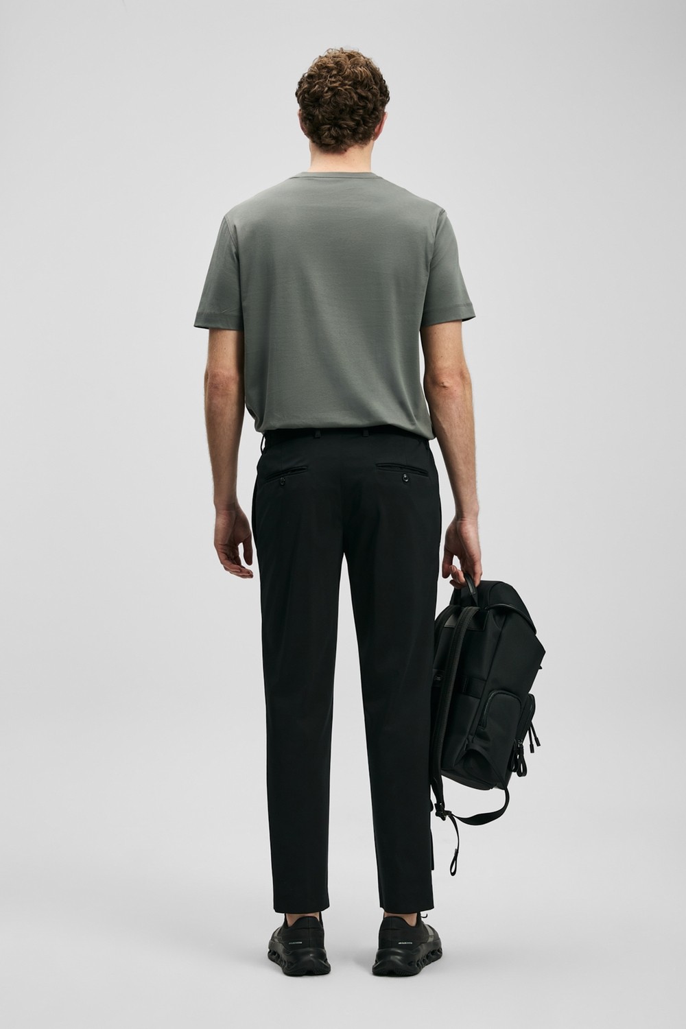 Lufian Sam Smart Erkek Chino Pantolon Slim Fit Siyah görsel 5