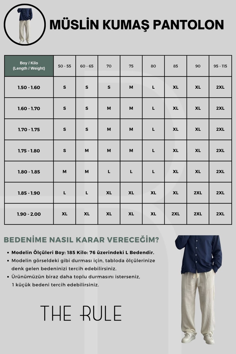 The Rule Siyah Müslin Kumaş Baggy Beli Lastikli Bol Kesim Hafif Düz Paça Rahat Yazlık Pantolon görsel 6