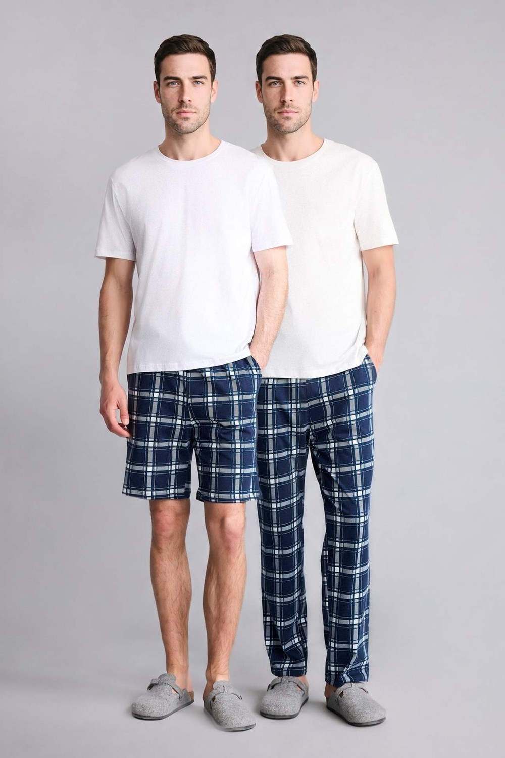 DeFacto %100 Pamuk 3'lü Pijama Takımı Kısa Kollu Pijama Üstü Şort Uzun Pijama Altı H4782AX26SP