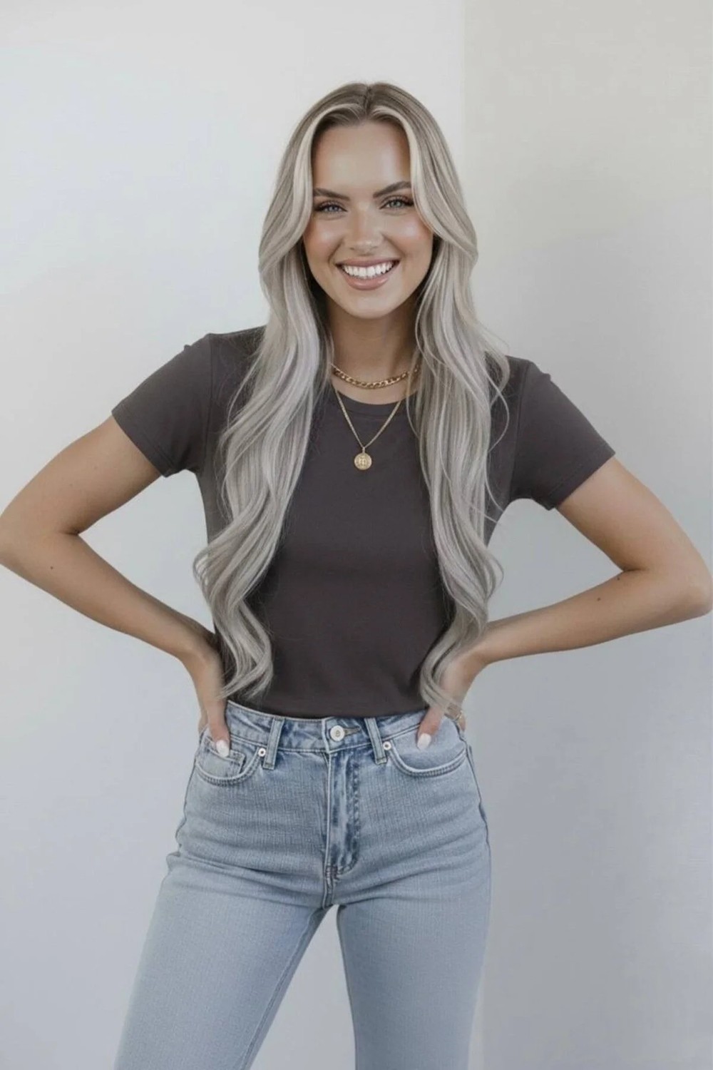 Hashtag Kadın Bisiklet Yaka Kısa Kollu Body Basic Tişört Viskon Kumaş