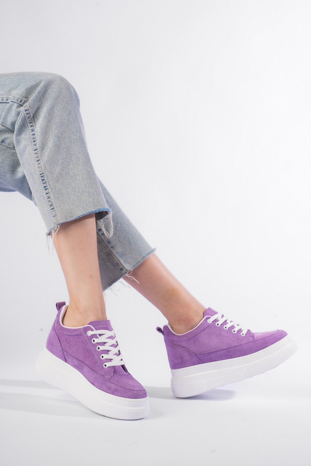 She Kadın Içten Gizli Topuklu Beyaz Spor Ayakkabı Sneaker