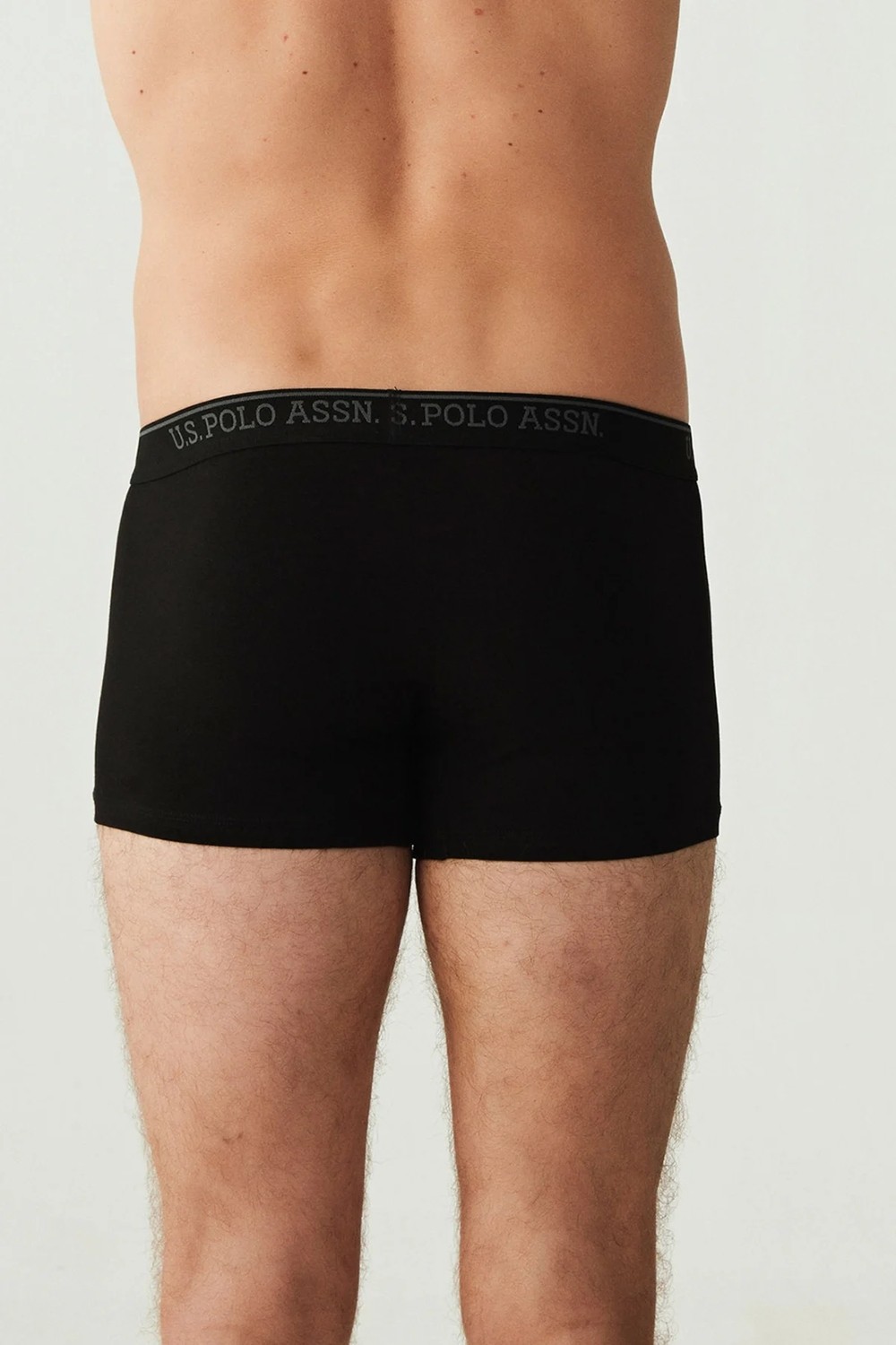 U.S. Polo Assn. U.S.POLO 80097 ERKEK 3 LÜ LİKRALI COTON SİYAH BOXER görsel 4