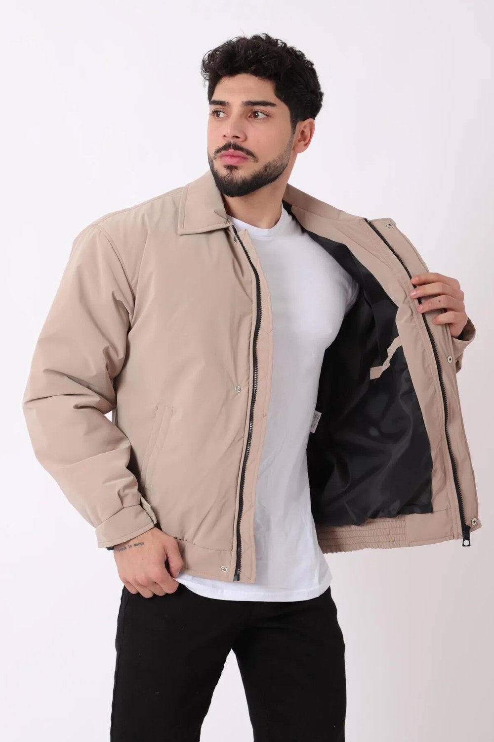 Stil Kombin Yakalı Bel Lastikli Nova Mevsimlik Mont Bl 1759_60300 görsel 8