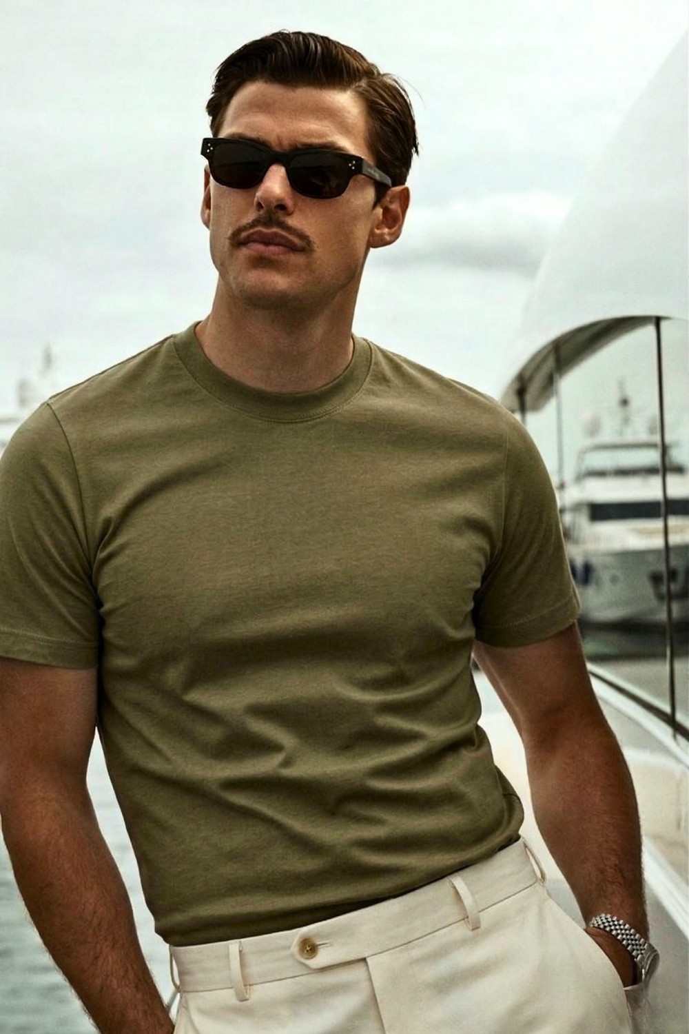 Guaraz Erkek Beyaz Slimfit Dar Kesim Bisiklet Yaka %100 Organik Pamuk Düz Basic Yazlık T-Shirt