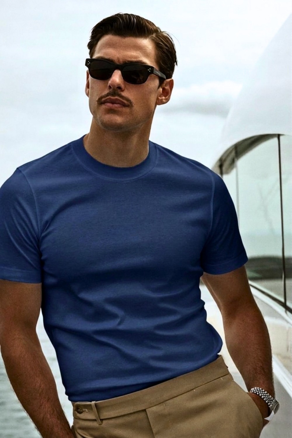 Guaraz Erkek Beyaz Slimfit Dar Kesim Bisiklet Yaka %100 Organik Pamuk Düz Basic Yazlık T-Shirt