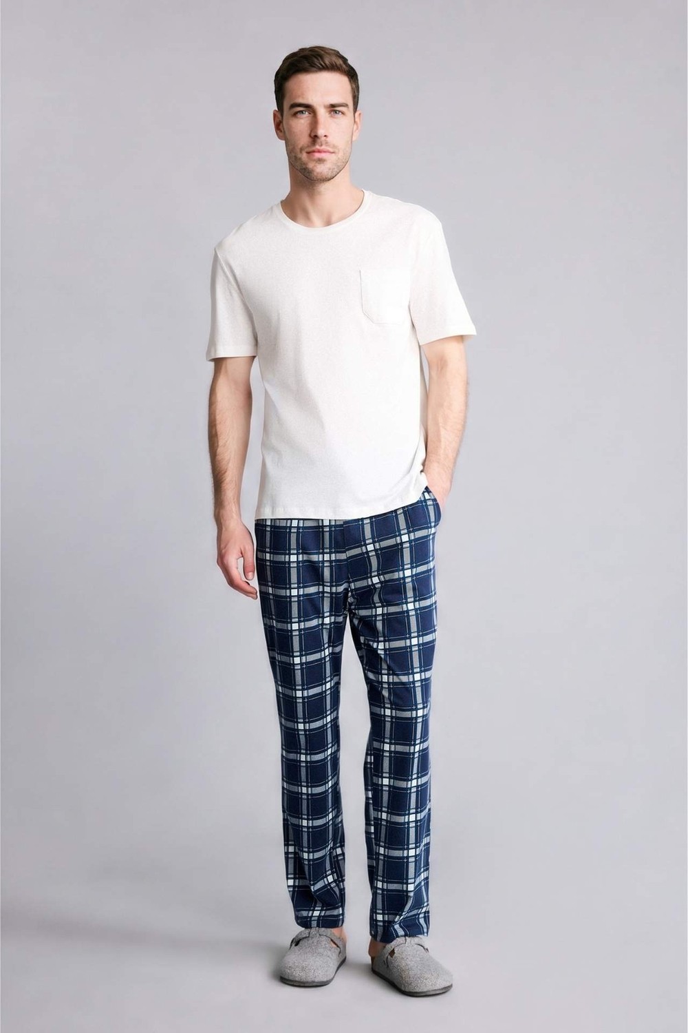 DeFacto %100 Pamuk New Regular Fit Bisiklet Yaka Üst H5363AX26SP görsel 2