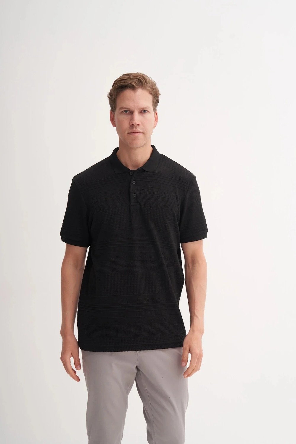 Cazador Polo Yaka Regular Fit Örme Dokulu Tişört