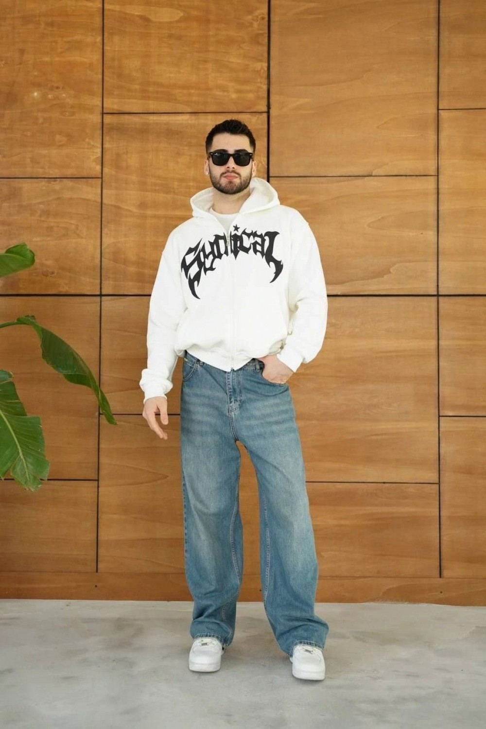 Marsilyan Kapüşonlu Sweatshirt Hoodie - Beyaz görsel 4