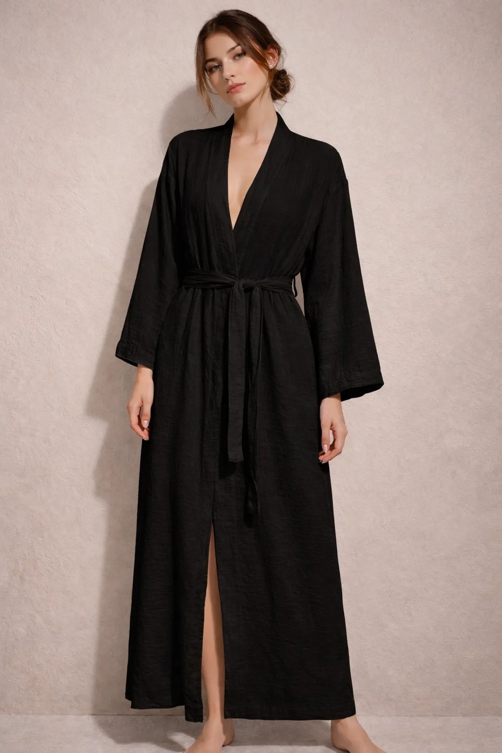 Este Woman Müslin % 100 Pamuk Kimono& Kaftan görsel 4