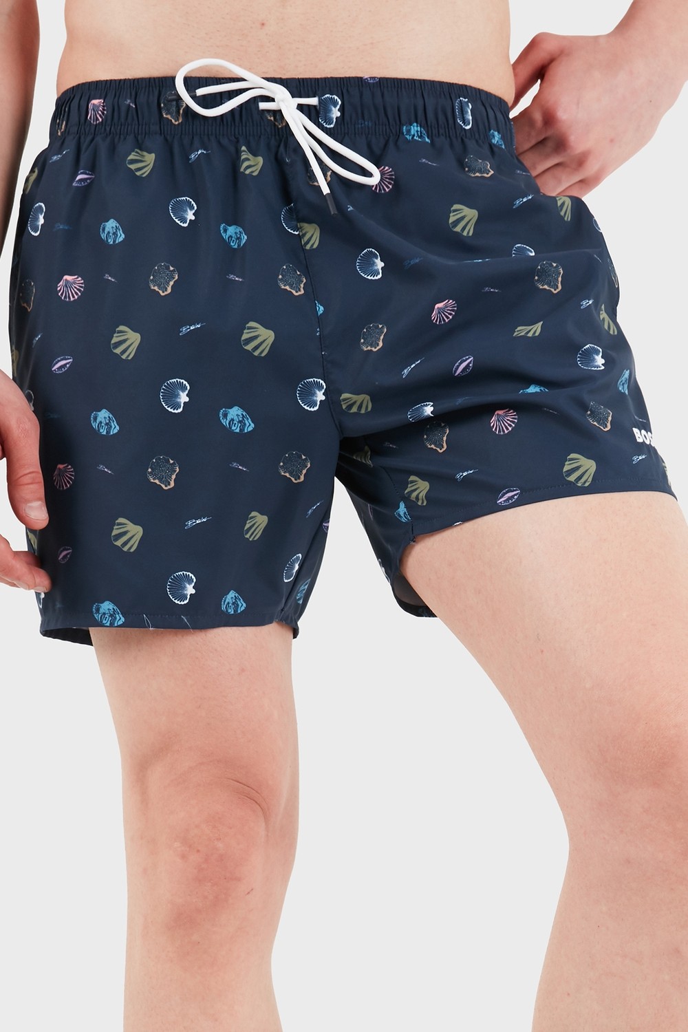 Boss Desenli Relaxed Fit Deniz Şortu Erkek Mayo Short 50561102 413