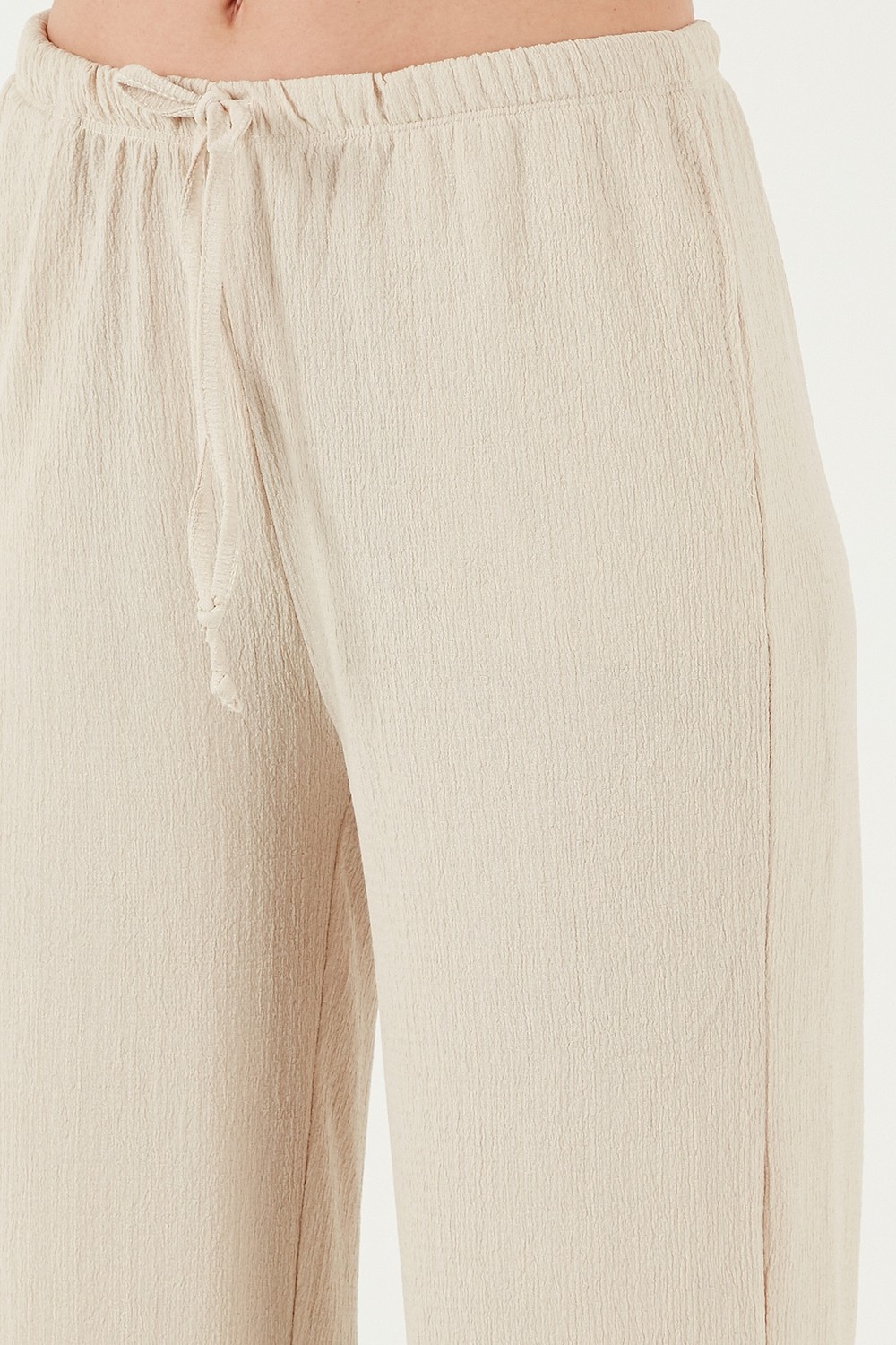 Lela Regular Fit Normal Bel Geniş Paça Pantolon Bayan Pantolon 5866117 görsel 4