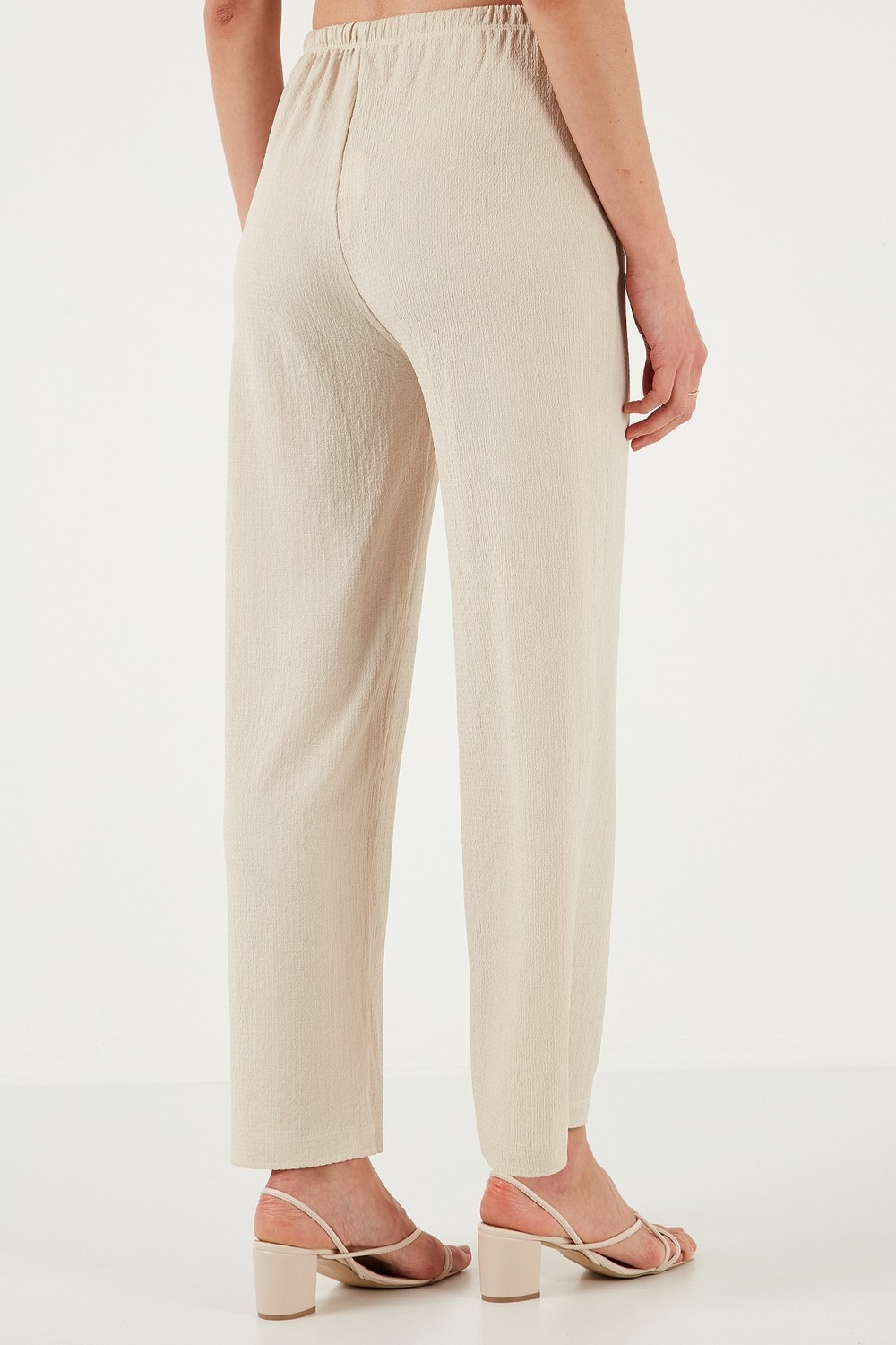 Lela Regular Fit Normal Bel Geniş Paça Pantolon Bayan Pantolon 5866117 görsel 7