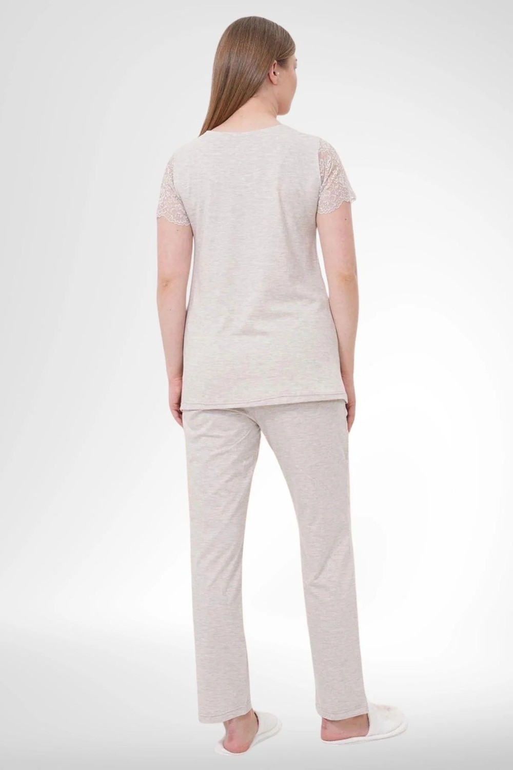 Mecit Pijama Mecit 6056 Vizon Hamile Lohusa Pijama Takımı görsel 4