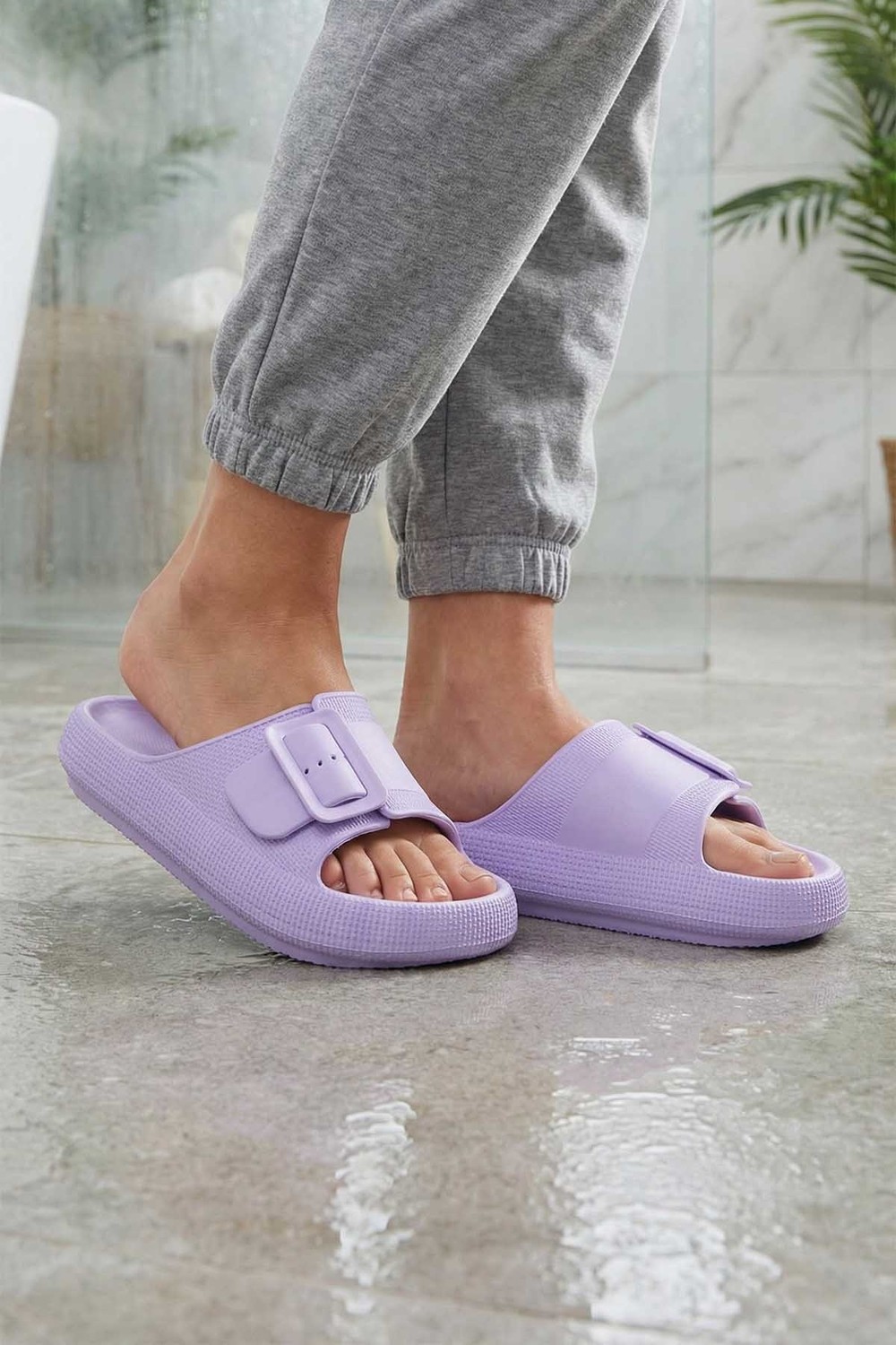 Gezer Kadın Yazlık Tek Toka Ayarlanabilir Eva Banyo Bahçe Havuz Plaj Terlik