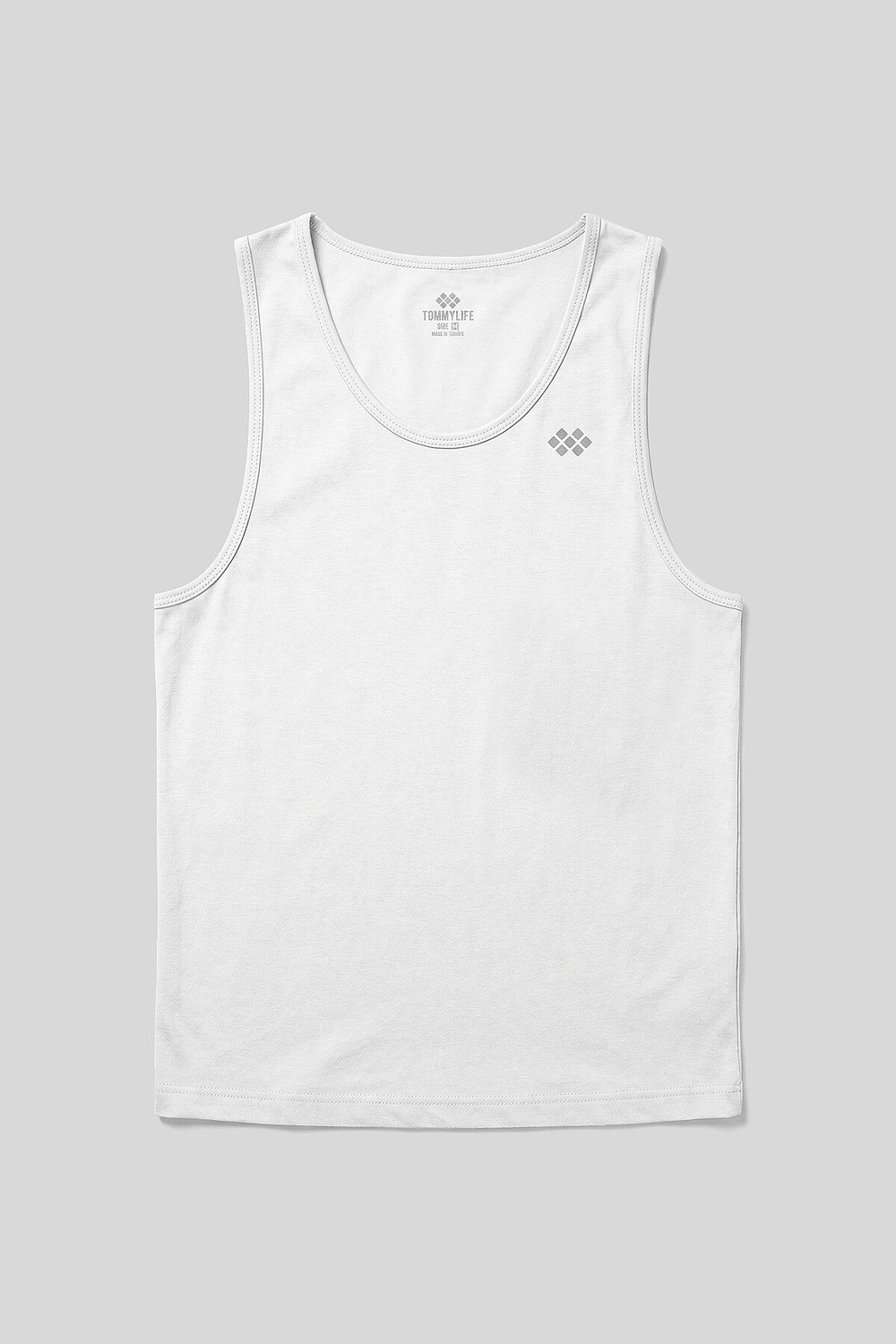 Tommy Life Siyah Standart Kalıp Basic Spor Performans Kolsuz Erkek Atlet - 88503 görsel 4