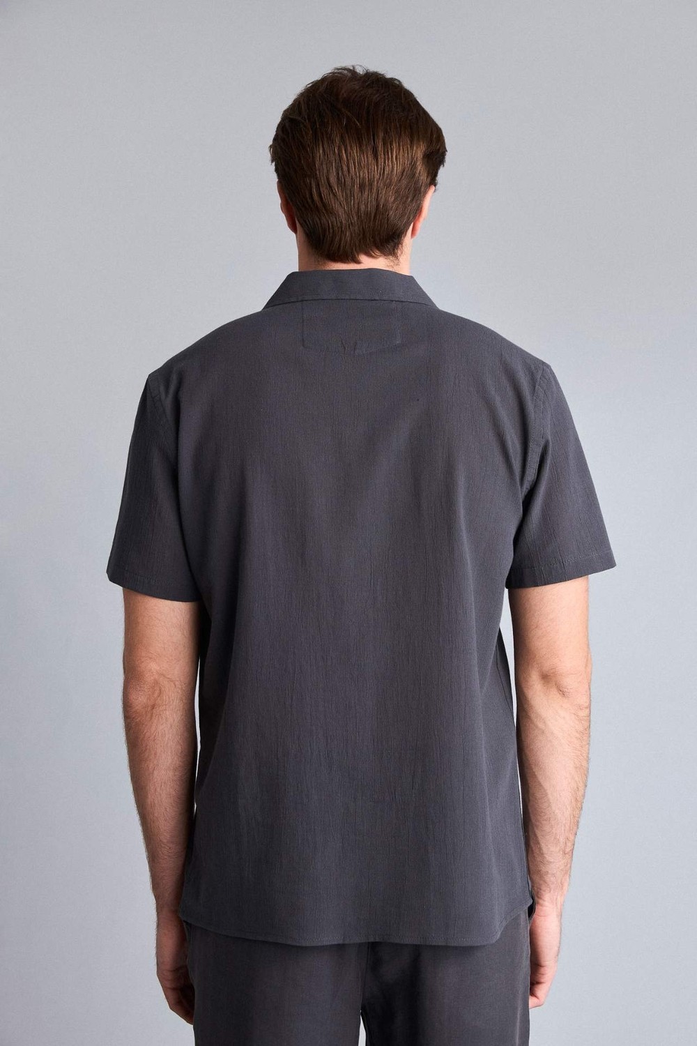 DeFacto %100 Pamuk Modern Fit Polo Yaka Kısa Kollu Gömlek H7839AX26SM görsel 5