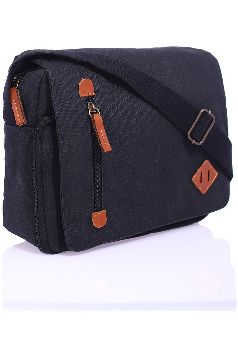 Byhakan GK61 KANVAS POSTACI ÇANTASI ÇOK BÖLMELİ ÜNİVERSİTE OMUZ ÇANTA MACBOOK TABLET ÇANTA görsel 8